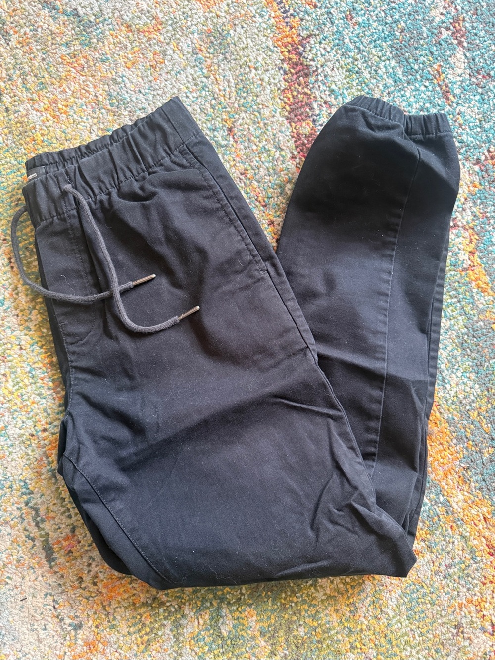 Express Black Chino Joggers